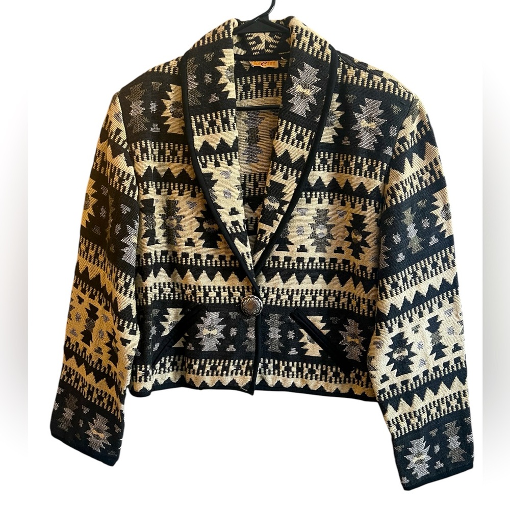 Vintage western cropped concho jacket size M by Artezen